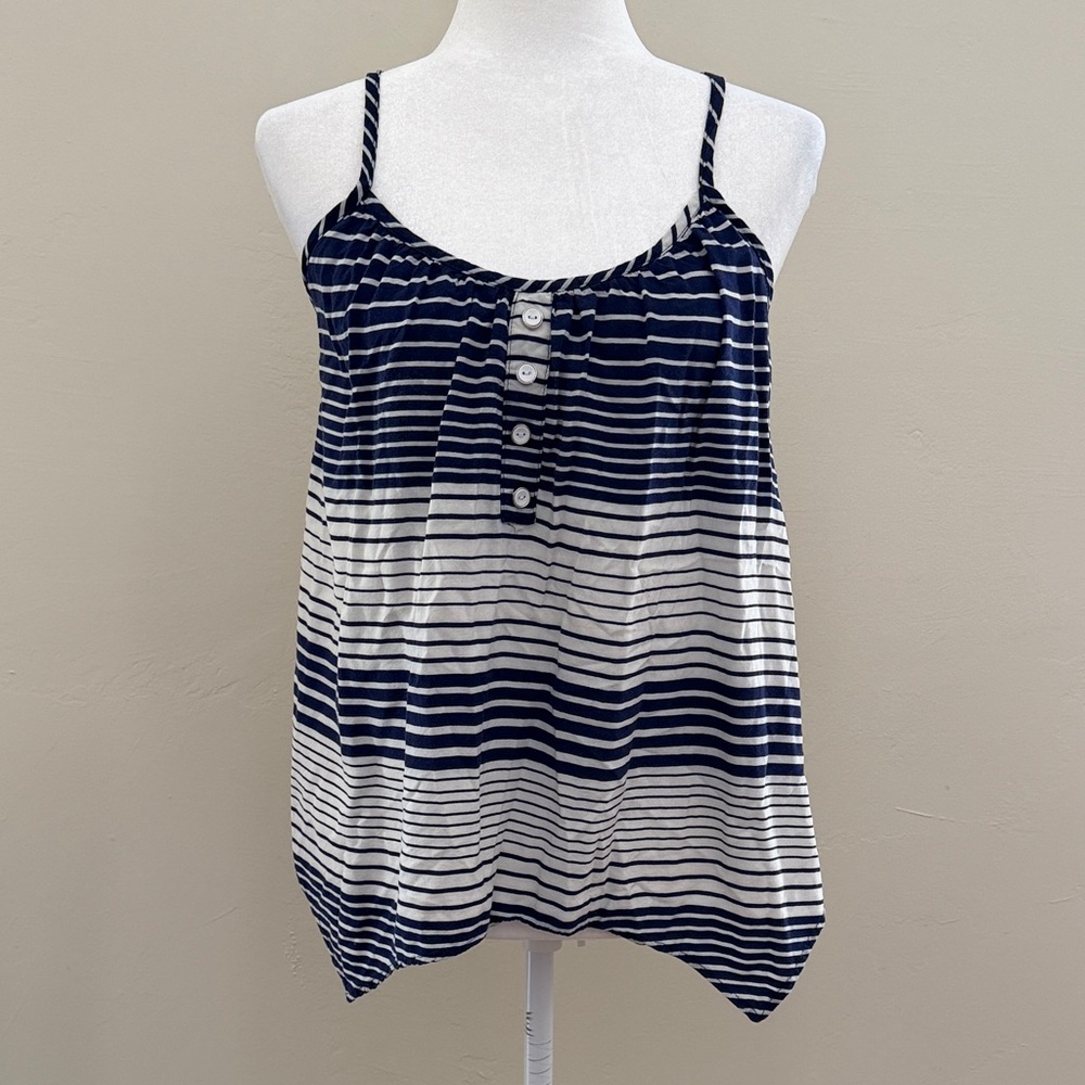 Charlotte Russe Women's Small Blue & White Tank top